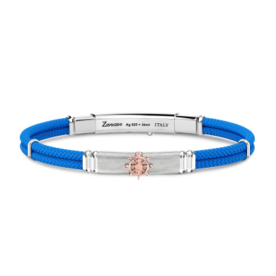 Pulsera Zancan Kevlar con placa y timón.