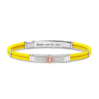 Pulsera Zancan Kevlar con placa y timón.
