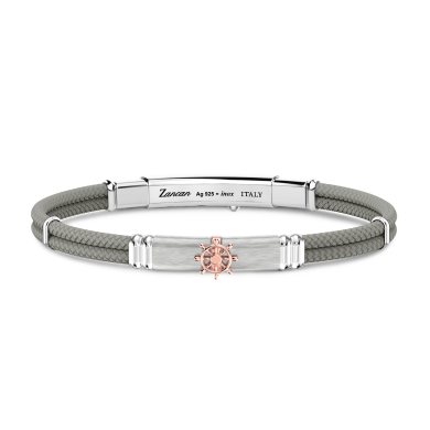 Pulsera Zancan Kevlar con placa y timón.