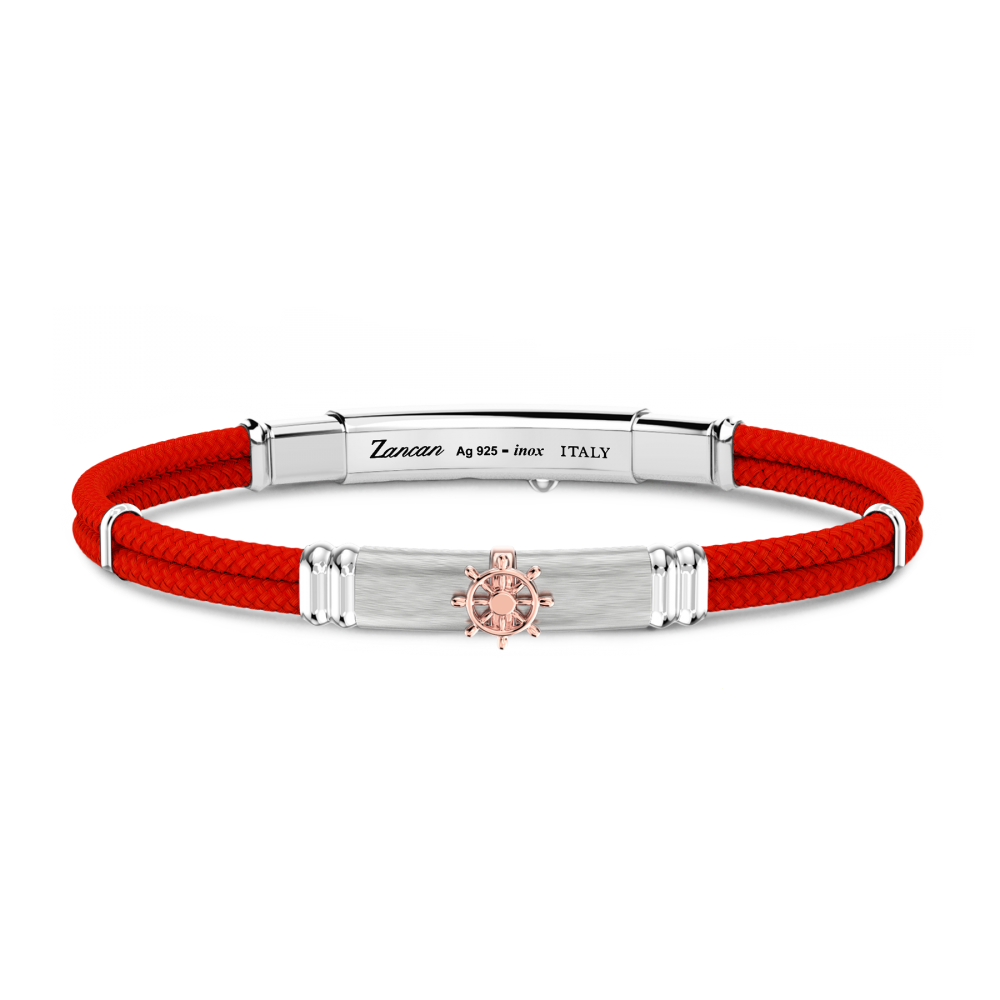 Bracciale Zancan in kevlar con targa e timone.
