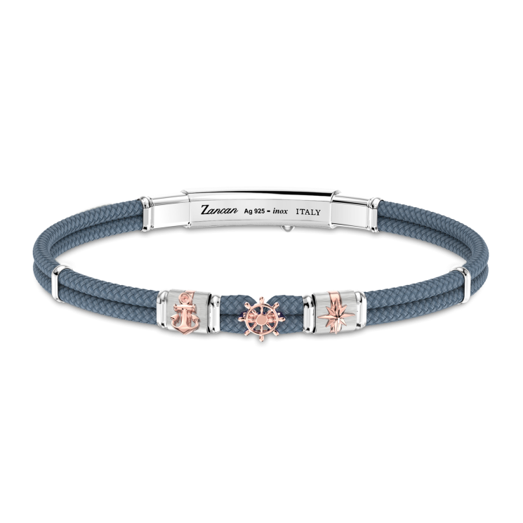 Zancan armband in Kevlar met nautische elementen.