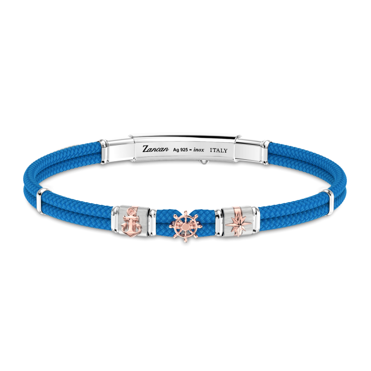 Bracelet Zancan en kevlar avec éléments nautiques.