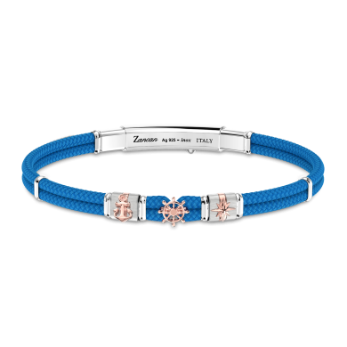 Bracelet Zancan en kevlar avec éléments nautiques.