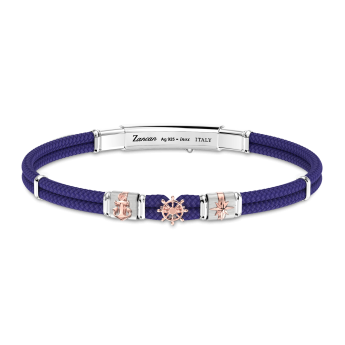 Bracelet Zancan en kevlar avec éléments nautiques.