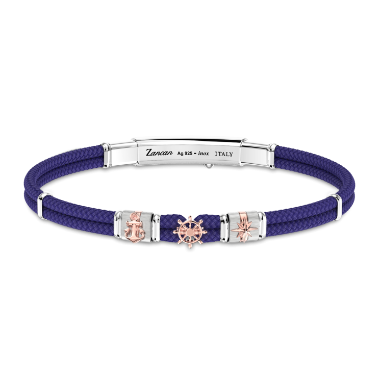 Bracciale Zancan in kevlar con elementi nautici.