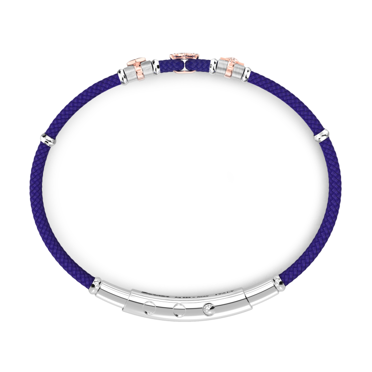 Bracciale Zancan in kevlar con elementi nautici.