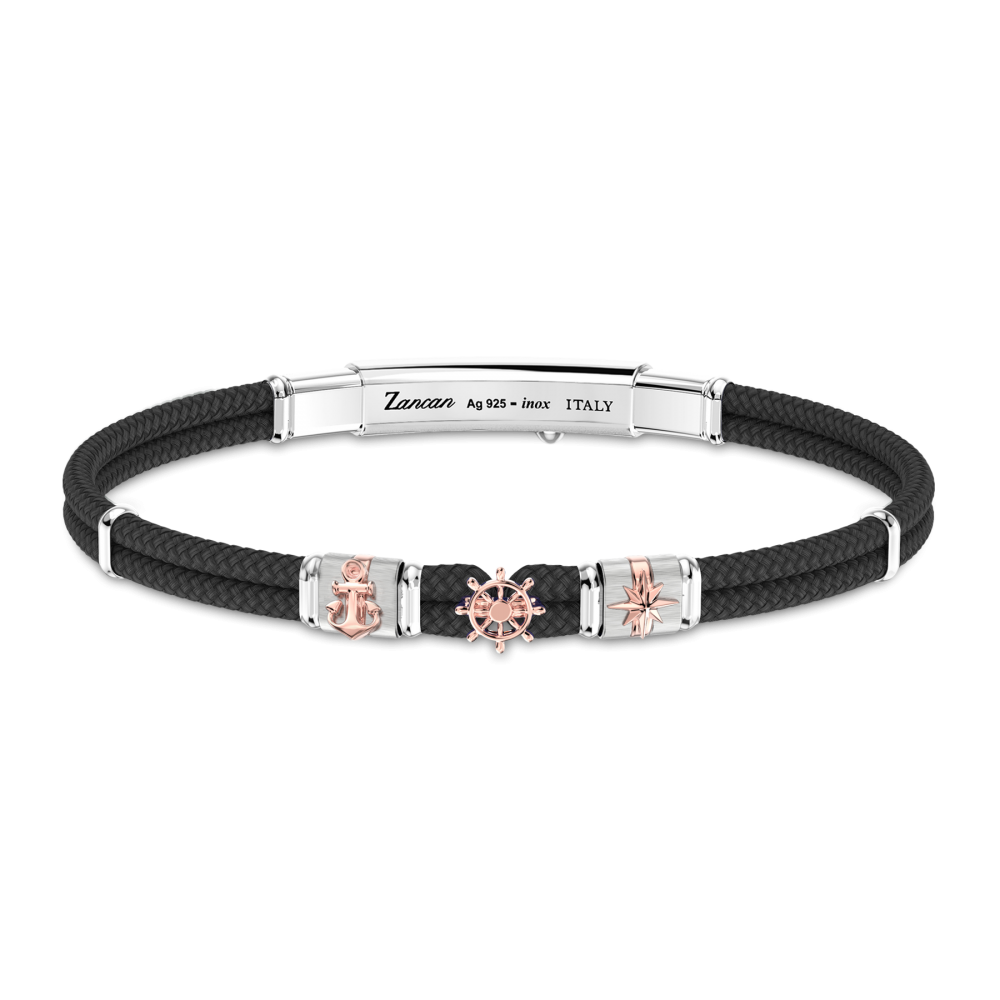 Bracelet Zancan en kevlar avec éléments nautiques.