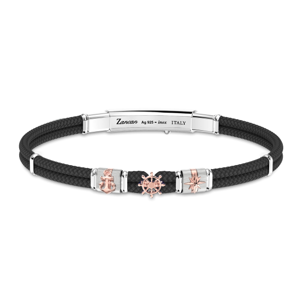 Bracelet Zancan en kevlar avec éléments nautiques.