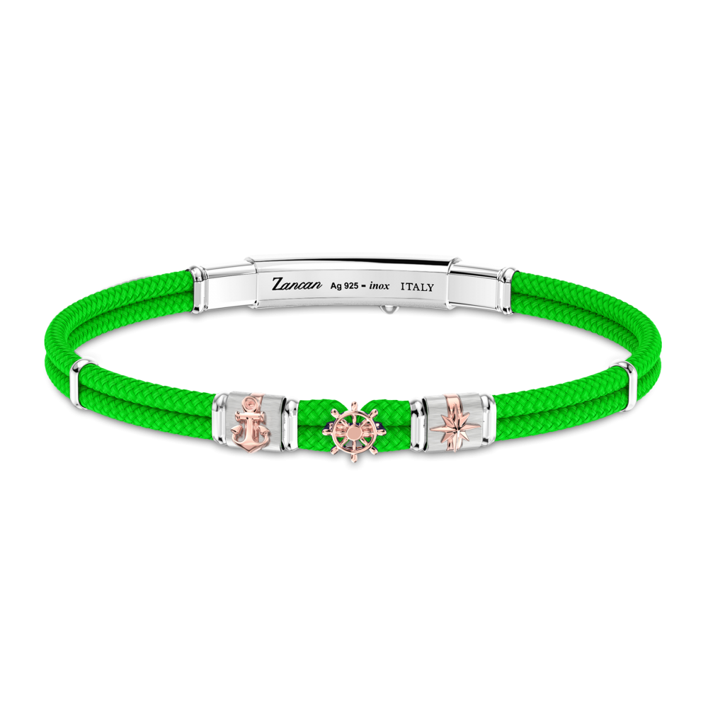 Bracelet Zancan en kevlar avec éléments nautiques.