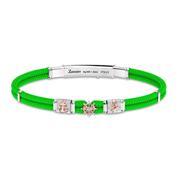Bracelet Zancan en kevlar avec éléments nautiques.
