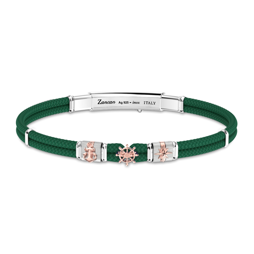 Zancan armband in Kevlar met nautische elementen.