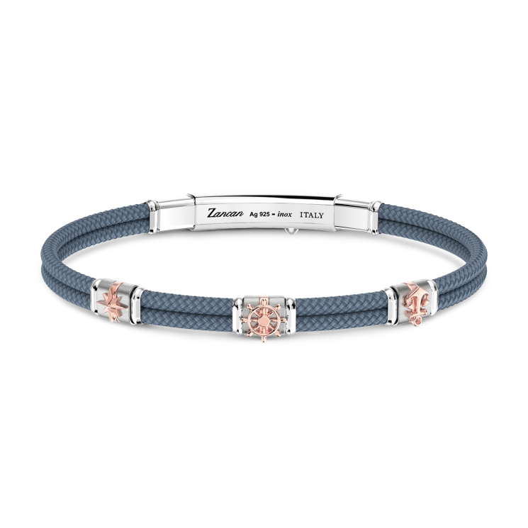 Zancan armband in Kevlar met nautische elementen.