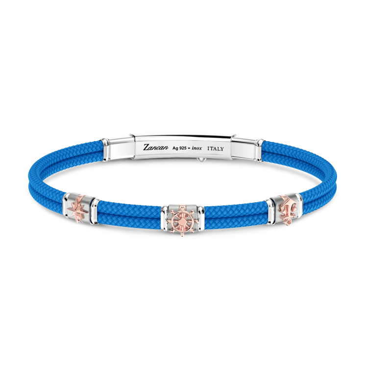 Bracelet Zancan en kevlar avec éléments nautiques.
