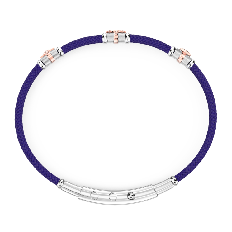 Bracelet Zancan en kevlar avec éléments nautiques.