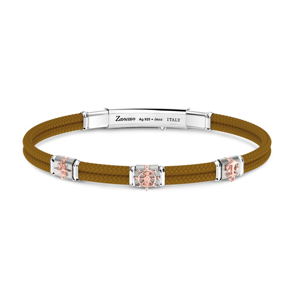 Zancan armband in Kevlar met nautische elementen.