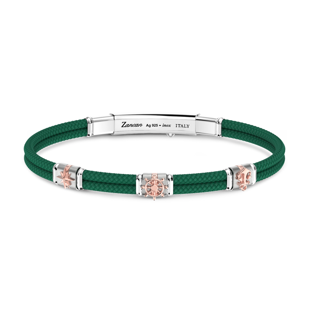 Zancan bracelet in Kevlar with nautical elements.