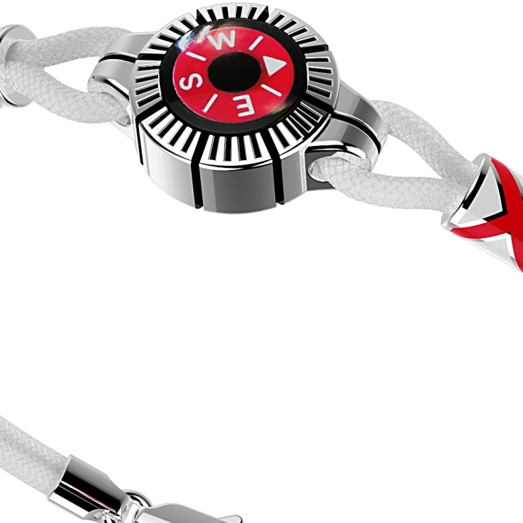Bracciale Zancan in argento con bussola.