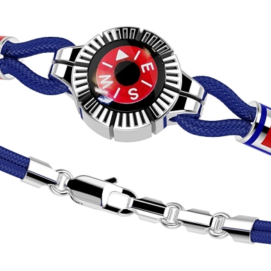 Zancan silver bracelet with compass.