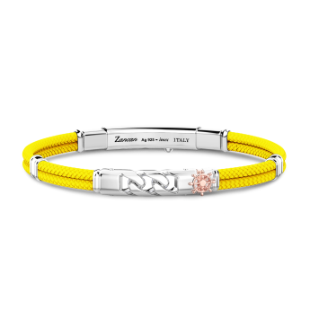 Zancan bracelet in Kevlar with curb chain.