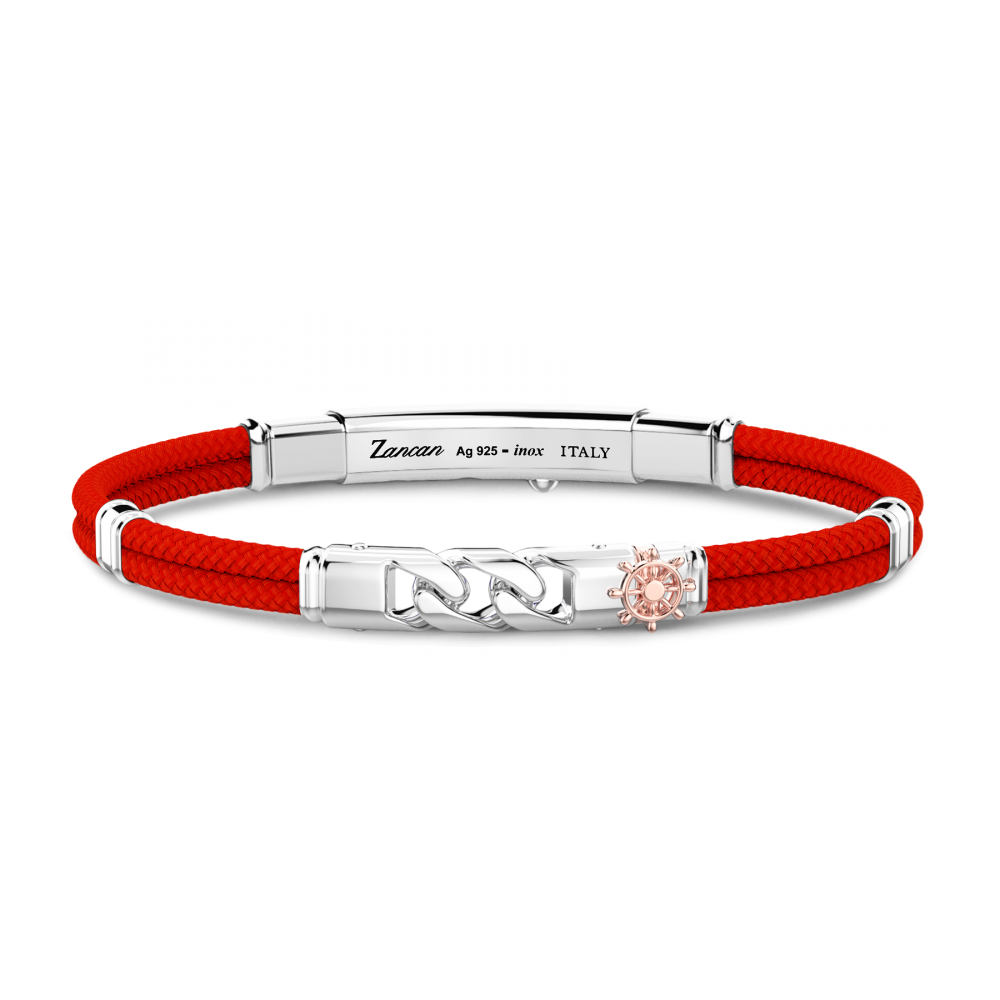 Zancan bracelet in Kevlar with curb chain.
