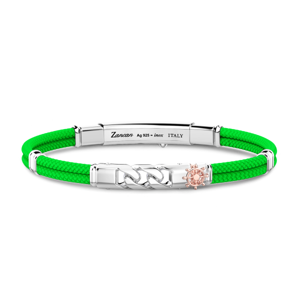 Zancan bracelet in Kevlar with curb chain.