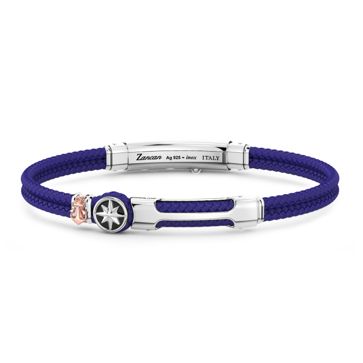 Zancan Kevlar armband met plaquette en kompasroos.