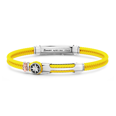 Bracciale Zancan in kevlar con targa e rosa dei venti.
