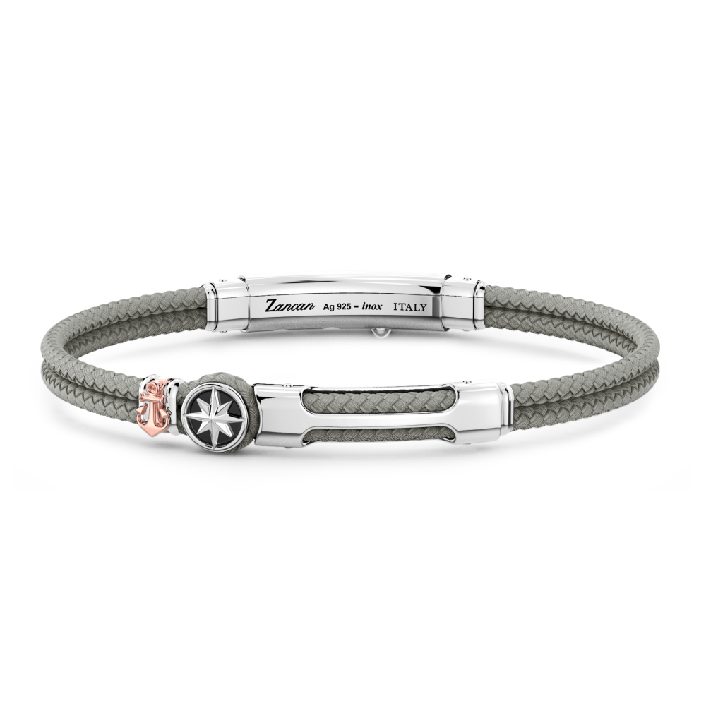 Zancan Kevlar armband met plaquette en kompasroos.