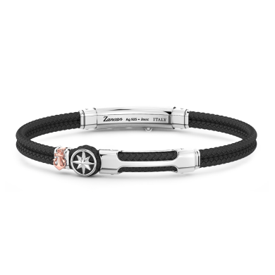 Zancan Kevlar armband met plaquette en kompasroos.