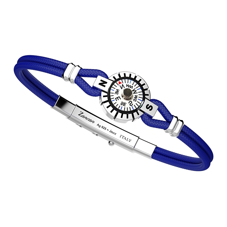 Zancan-Armband aus Silber mit Kompass.
