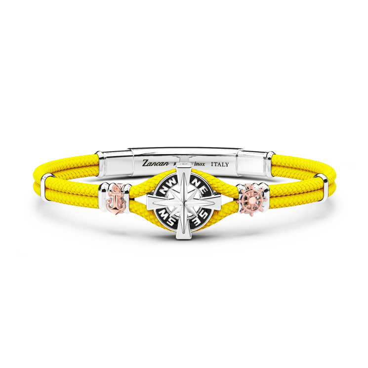 Zancan armband in Kevlar met kompasroos.
