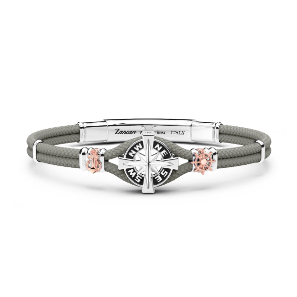Zancan armband in Kevlar met kompasroos.