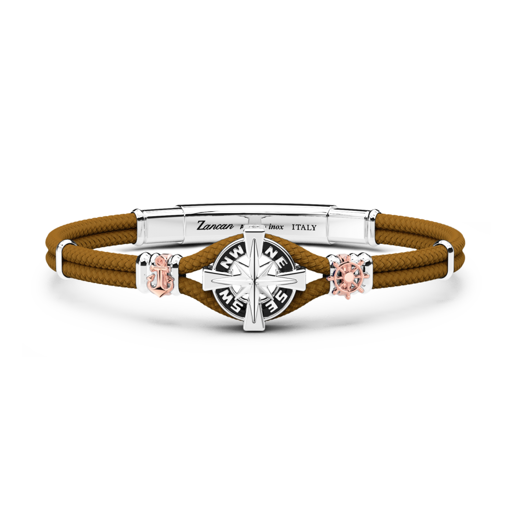 Zancan bracelet in Kevlar with compass rose.