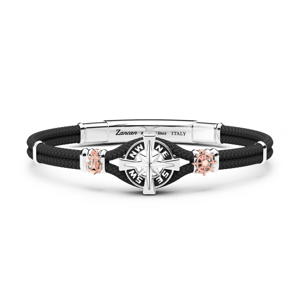Zancan armband in Kevlar met kompasroos.