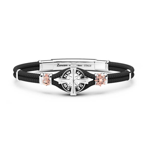 Zancan armband in Kevlar met kompasroos.