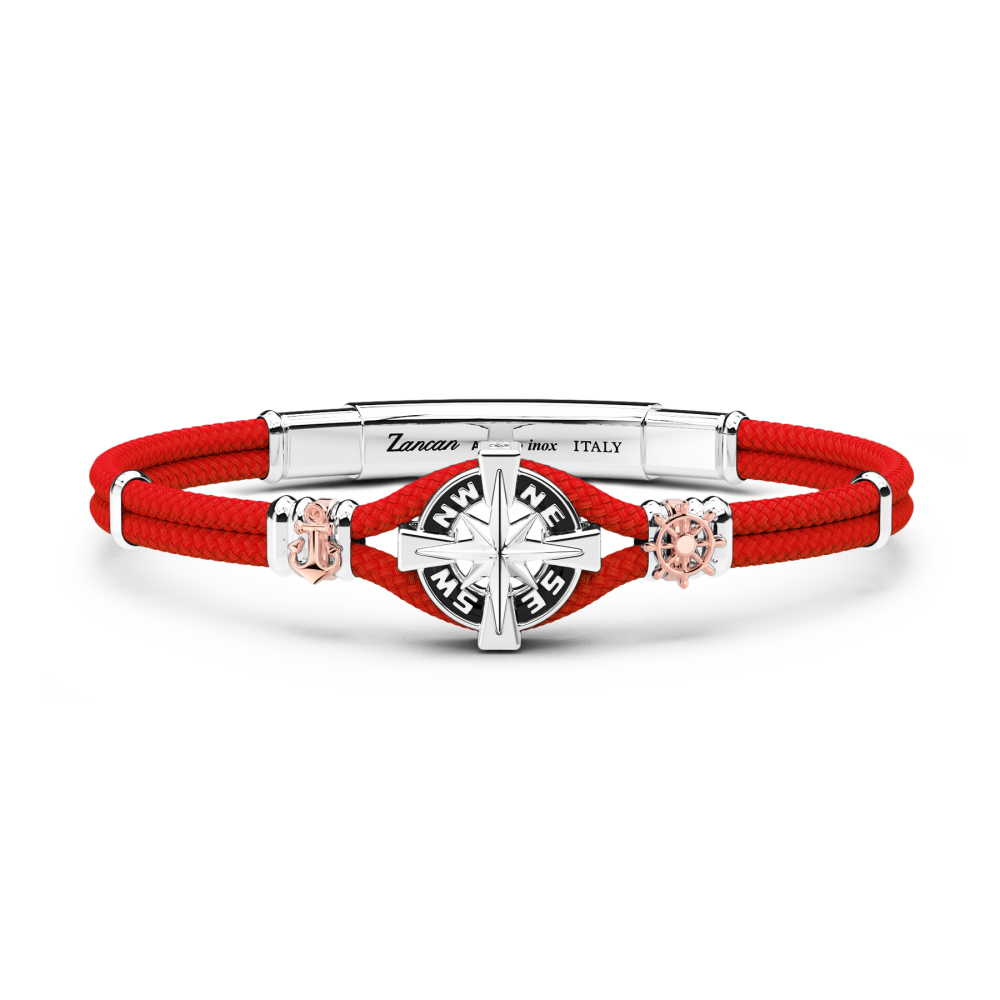 Zancan armband in Kevlar met kompasroos.