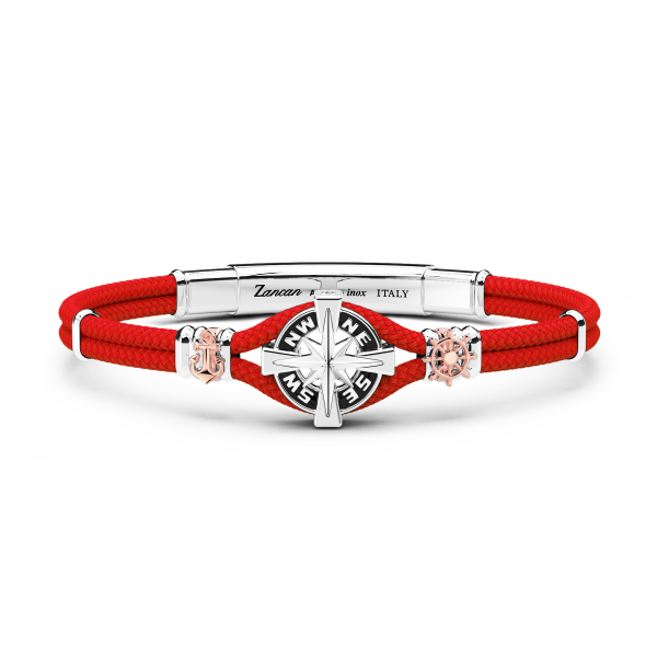 Pulsera Zancan en Kevlar con rosa de los vientos.