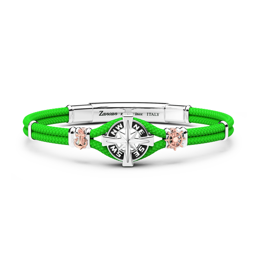 Zancan armband in Kevlar met kompasroos.