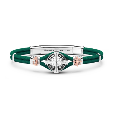 Zancan bracelet in Kevlar with compass rose.