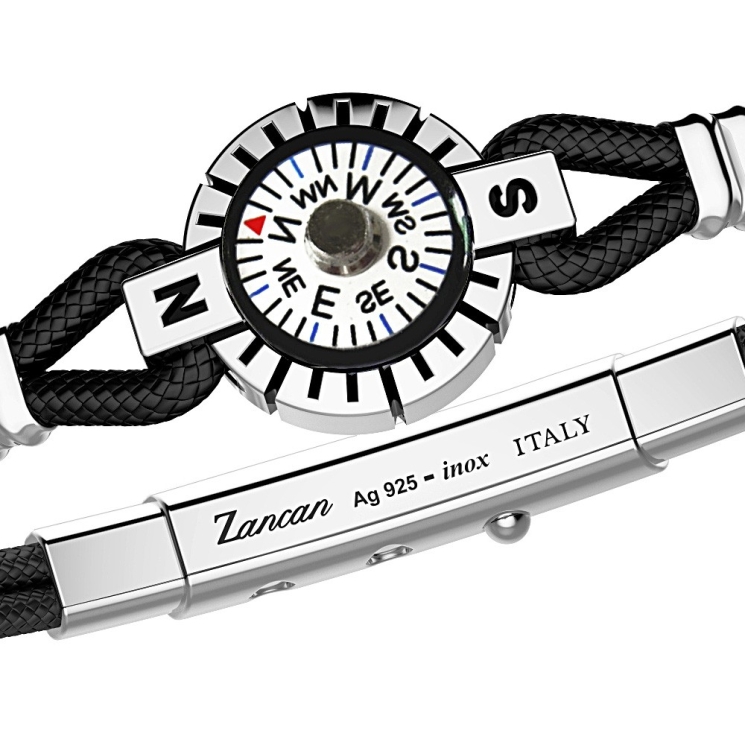 Bracciale Zancan in argento con bussola.