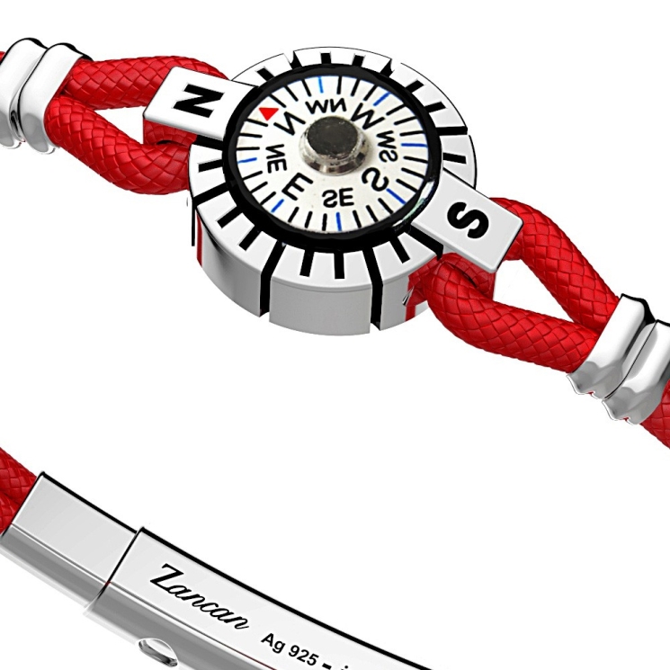 Bracciale Zancan in argento con bussola.