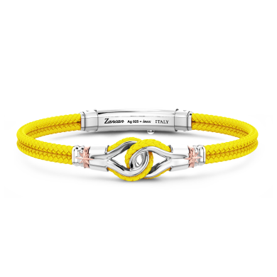Bracciale Zancan in kevlar con nodo nautico in argento.