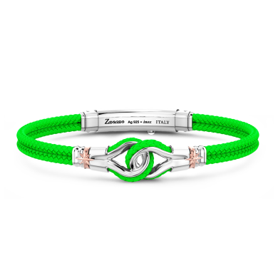 Bracciale Zancan in kevlar con nodo nautico in argento.