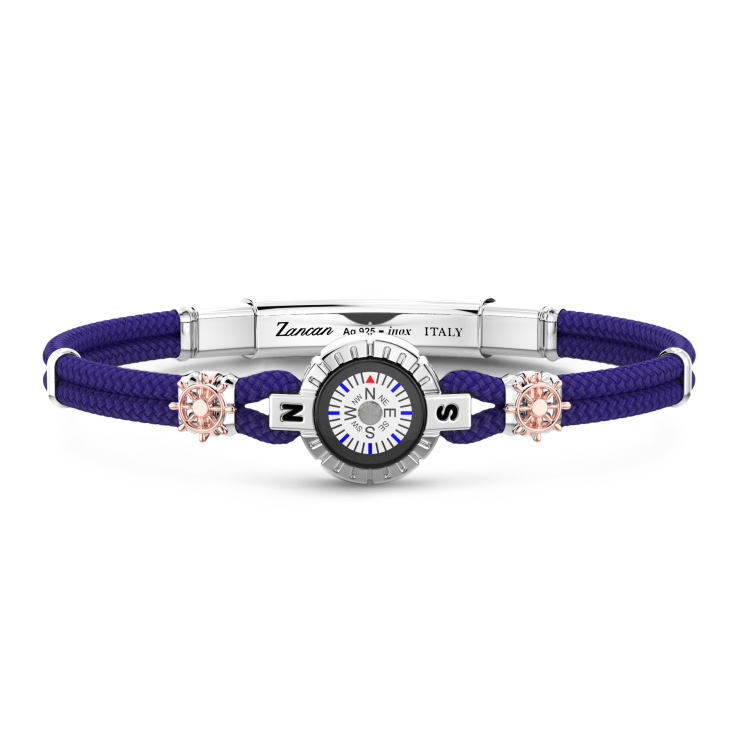 Bracciale Zancan in kevlar con bussola.