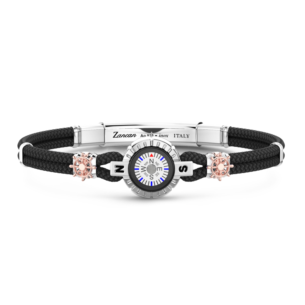 Zancan Armband aus Kevlar-Seil mit Kompass.