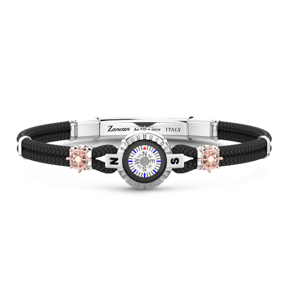 Zancan Armband aus Kevlar-Seil mit Kompass.