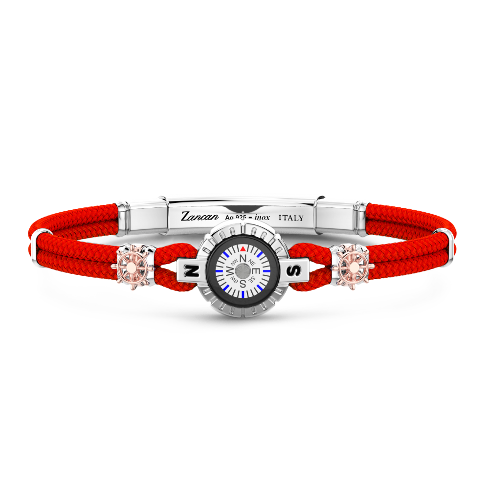 Zancan Armband aus Kevlar-Seil mit Kompass.