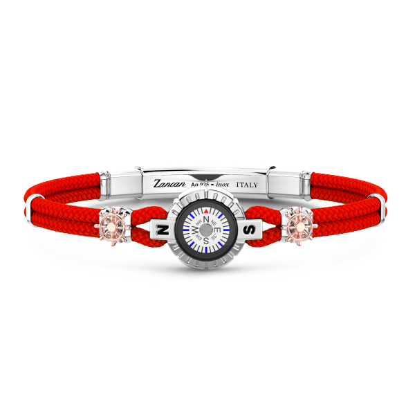 Zancan Armband aus Kevlar-Seil mit Kompass.