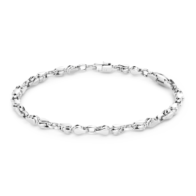 Bracelet Zancan maille seule en argent.
