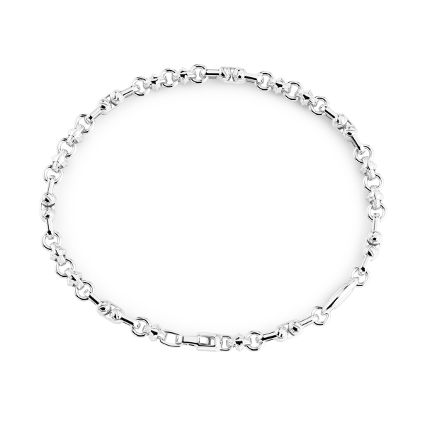 Bracelet Zancan maille seule en argent.